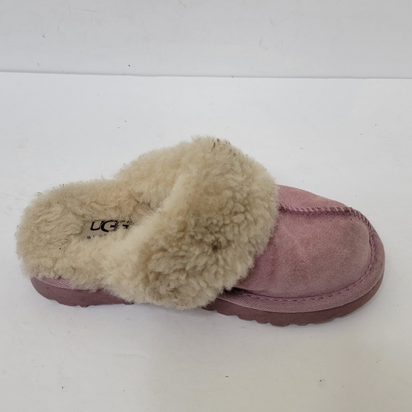 Ugg Slippers Kids Pink Size 11 Leather - Picture 6 of 9